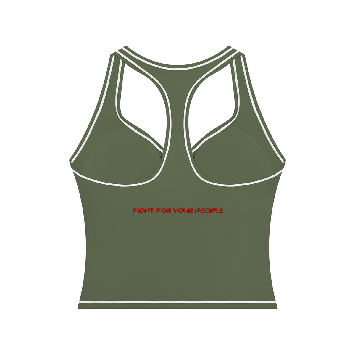 Tank Top Racerback Contrast Stitch – Nowrocky™ — detal szwu bocznego