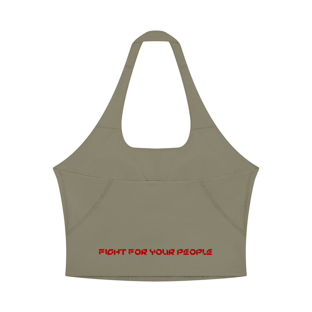 Tank Top Halter Crop – Nowrocky™ — odkryte plecy i linia szwu