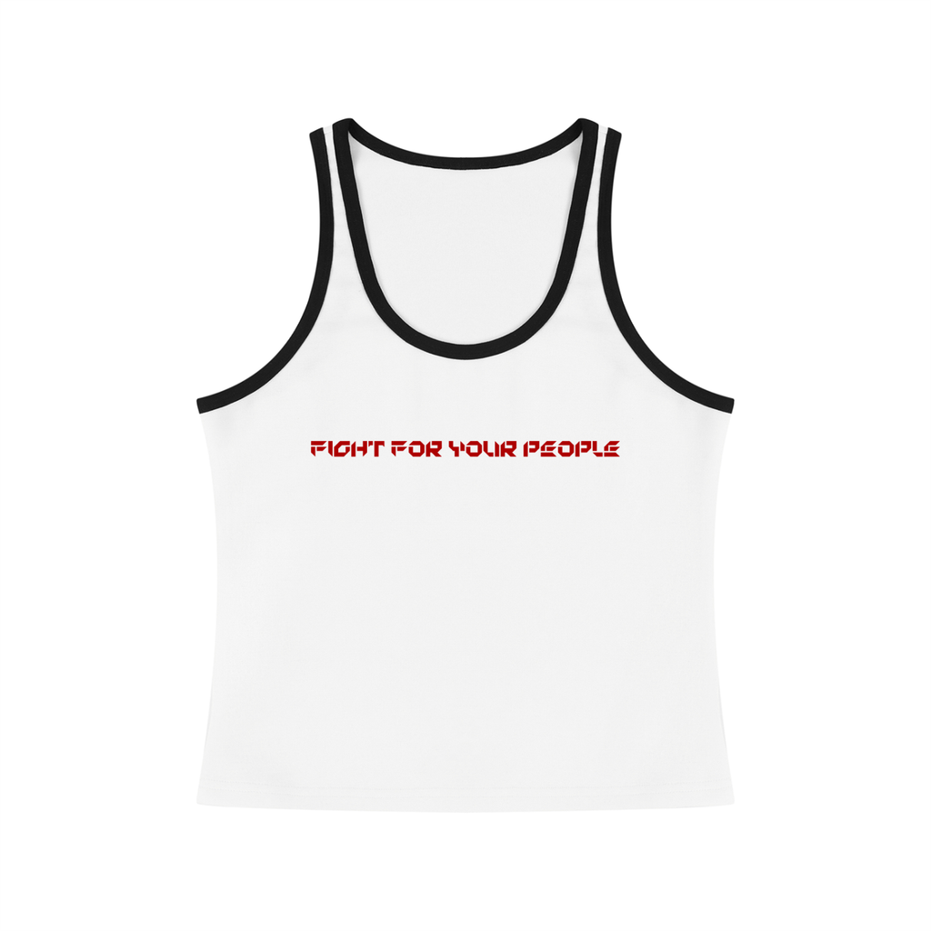 Tank Top Crop Contrast Trim – Nowrocky™ — ramiączko z kontrastowym wykończeniem