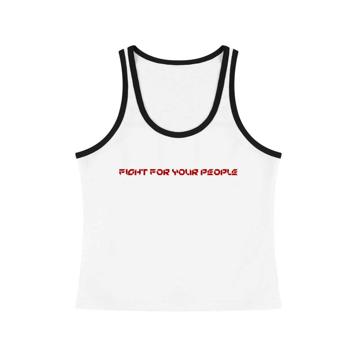 Tank Top Crop Contrast Trim – Nowrocky™ — ramiączko z kontrastowym wykończeniem