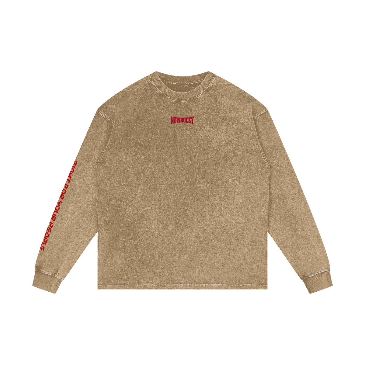 Longsleeve Acid Wash Oversize – Nowrocky™ — dolna krawędź i szew boczny