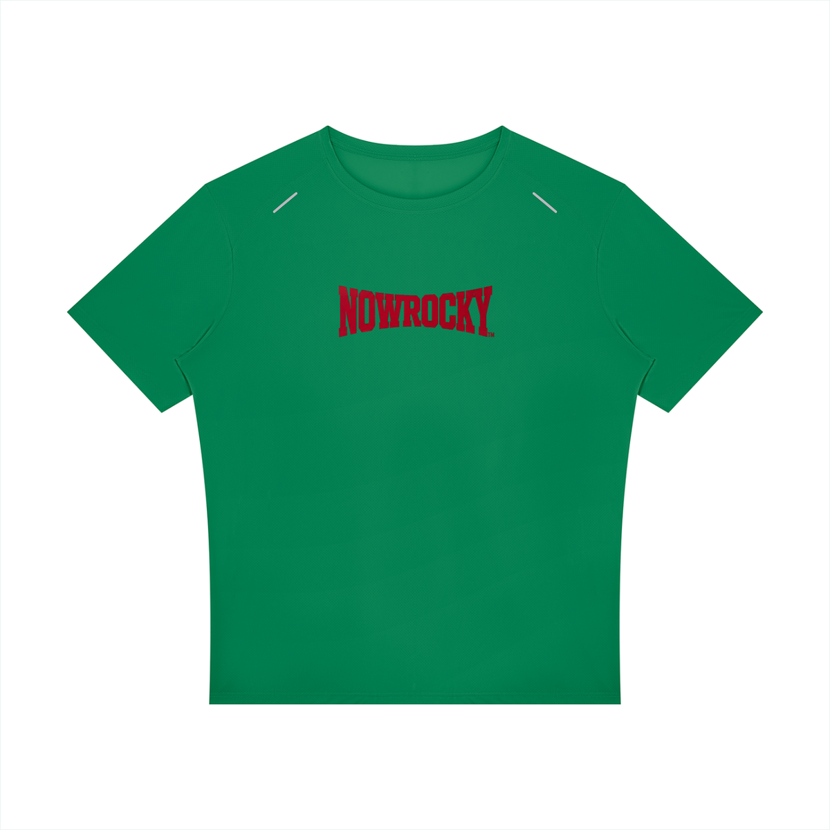 T-shirt Raglan Reflective Slim – Nowrocky™ — wykończenie dekoltu i ściągacz przy szyi
