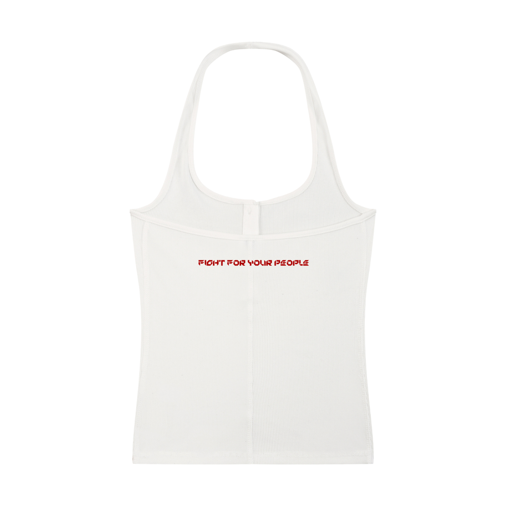 Tank Top Ribbed Henley – Nowrocky™ — plisa z guzikami w zbliżeniu