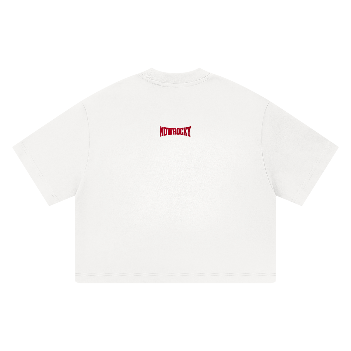 T-shirt Heavyweight Boxy Crop – Nowrocky™ — wykończenie dekoltu ściągaczem