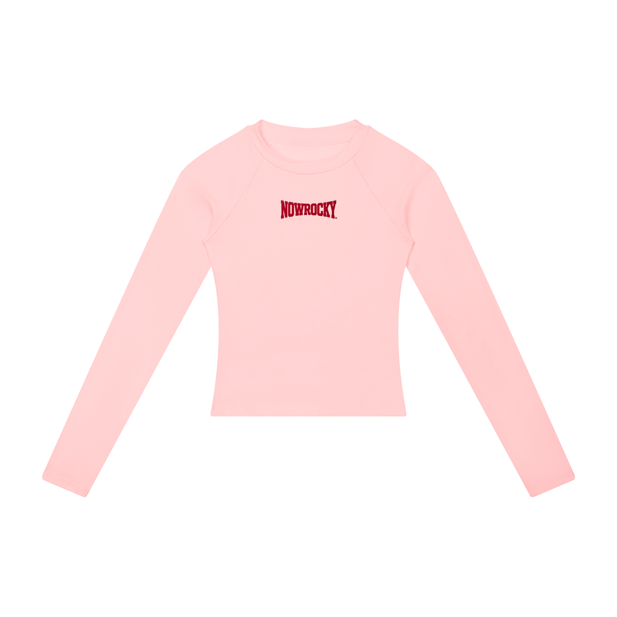 Longsleeve Slim Raglan Crop – Nowrocky™ — zbliżenie na fakturę dzianiny