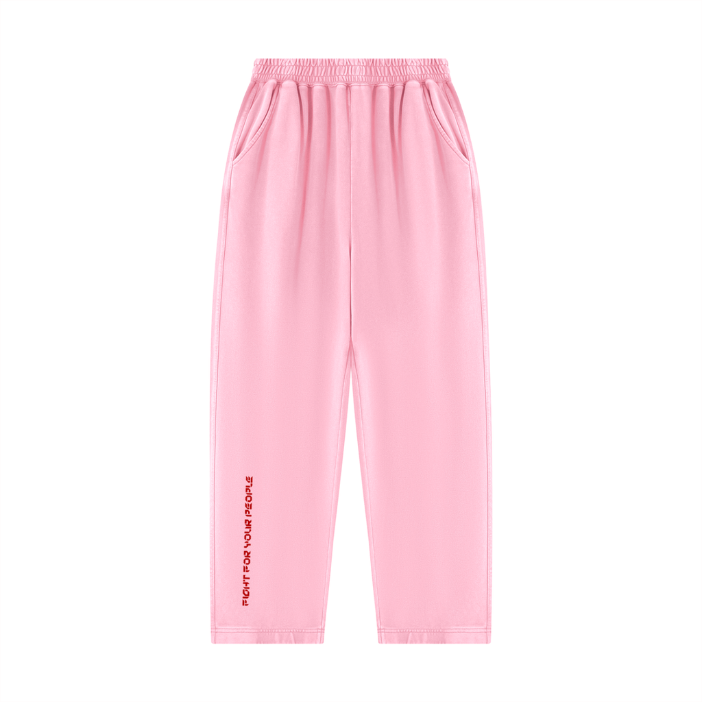 Spodnie Dresowe Balloon Mineral Wash w kolorze rozowy – Nowrocky (streetwear)