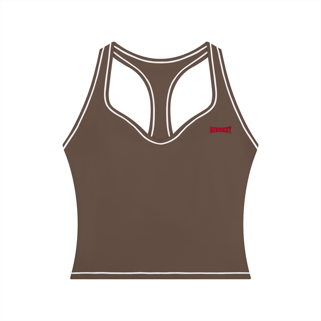 Tank Top Racerback Contrast Stitch – Nowrocky™ — dekolt i wykończenie przy szyi