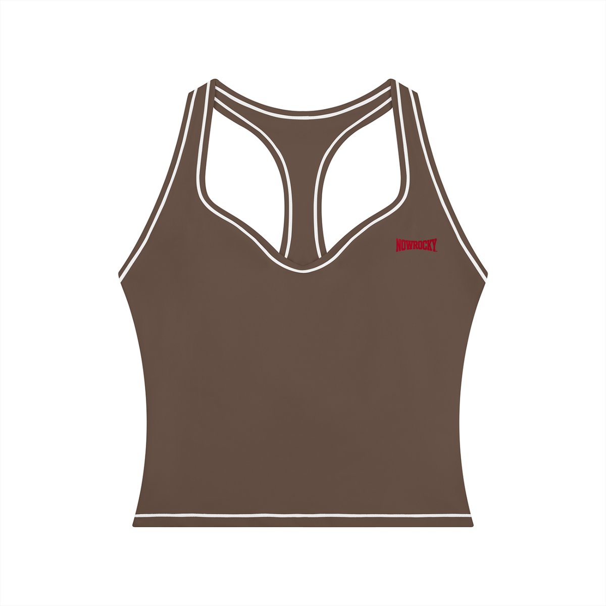Tank Top Racerback Contrast Stitch – Nowrocky™ — dekolt i wykończenie przy szyi