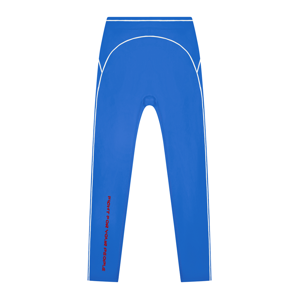 Legginsy Contrast Topstitch – Nowrocky™ — getry sportowe z profilu, cała sylwetka na modelce