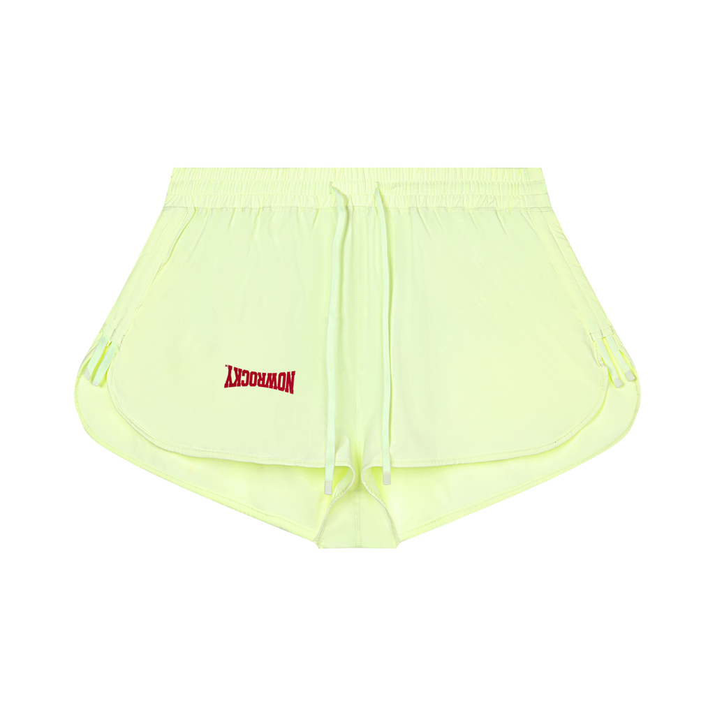 Szorty Biegowe Drawstring – Nowrocky™ — rozcięcie na boku nogawki, detal