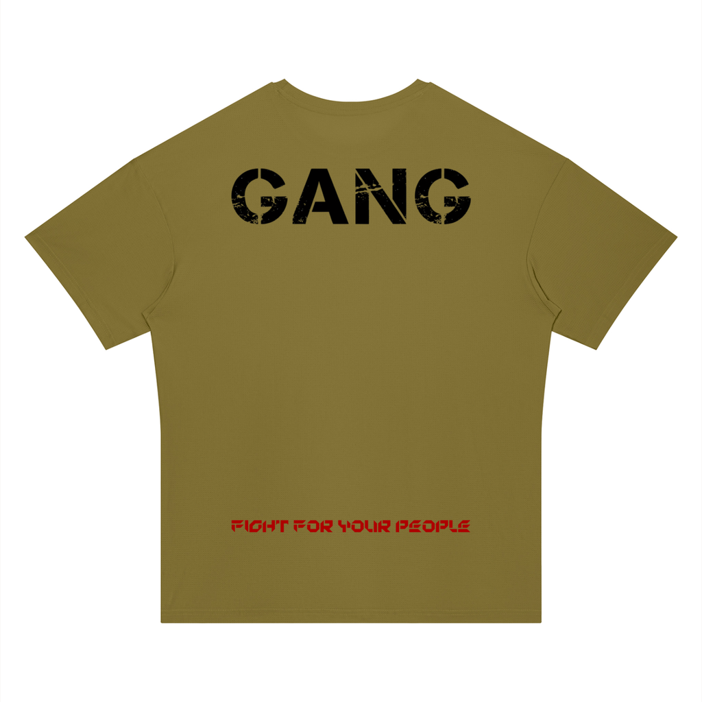 T-shirt Drop Shoulder Loose – Nowrocky™ — zbliżenie na linię opuszczonego ramienia