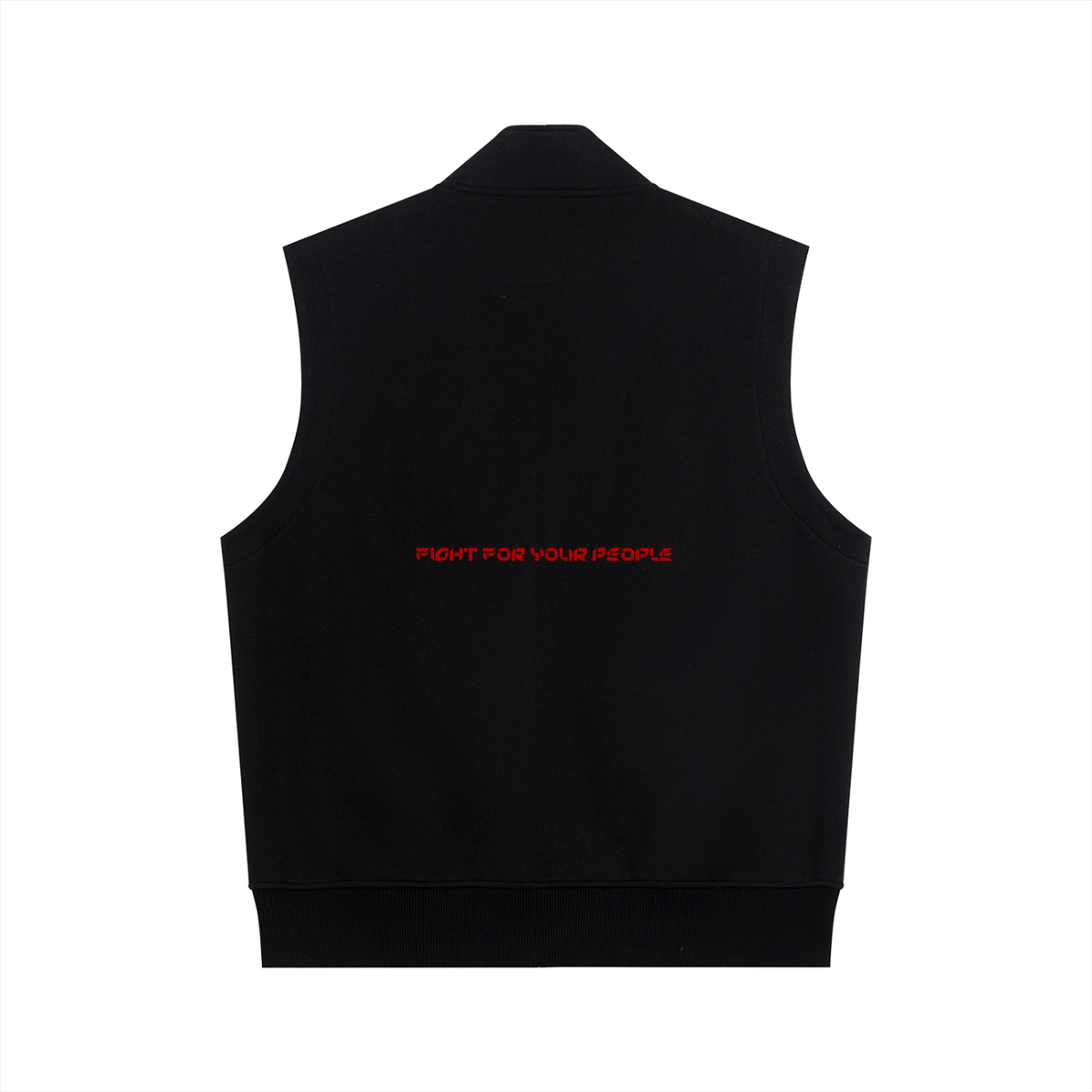 Kamizelka Heavyweight Zip Stand Collar – Nowrocky™ — bezrękawnik z zamkiem od tyłu