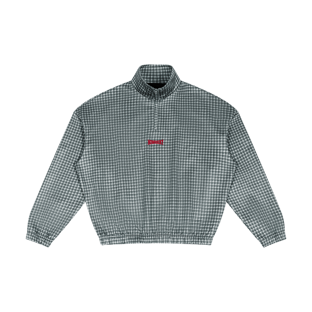 Bluza Plaid Quarter-Zip w kolorze granatowa krata – Nowrocky (streetwear)