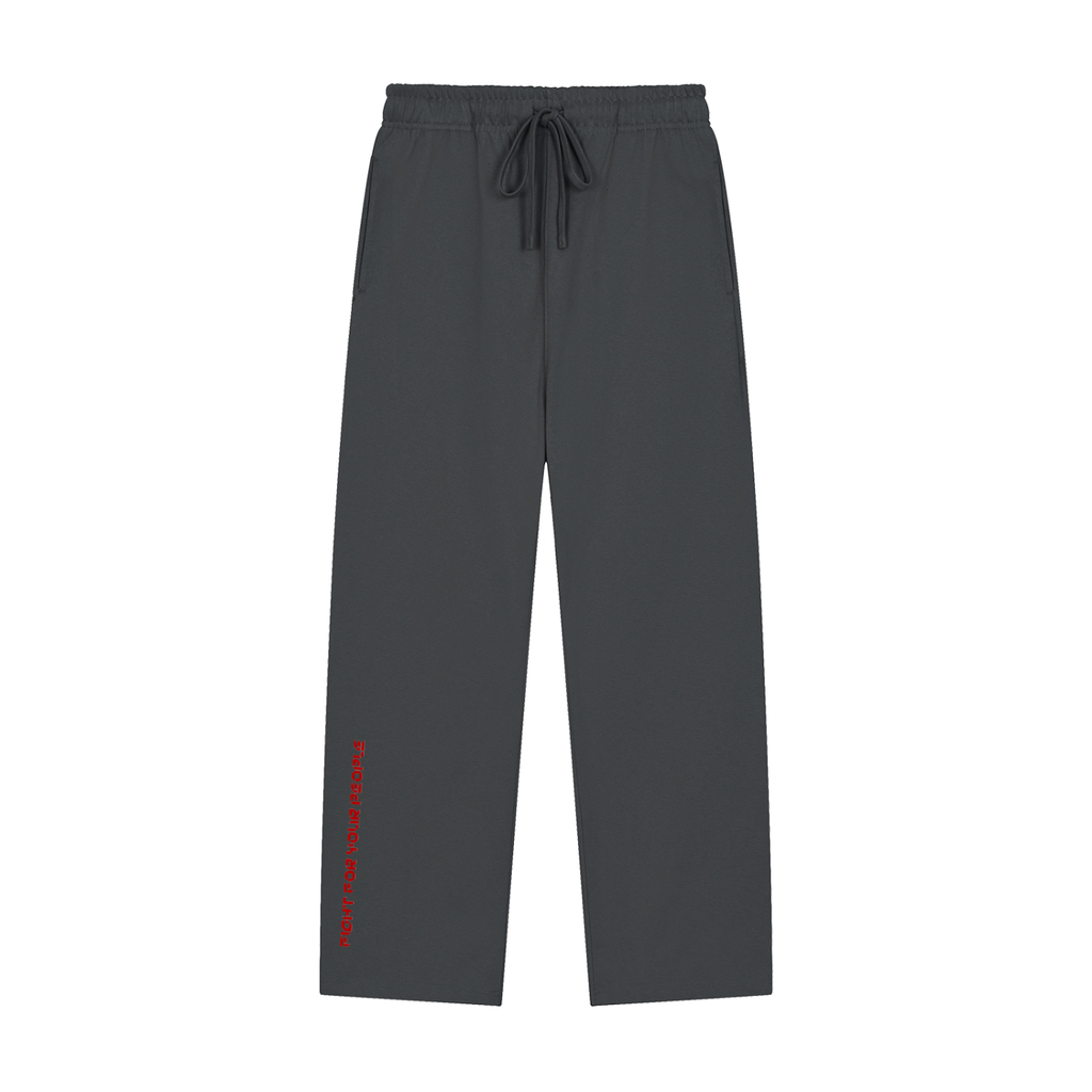 Spodnie Dresowe Straight Leg – Nowrocky™ — nadruk logo na nogawce