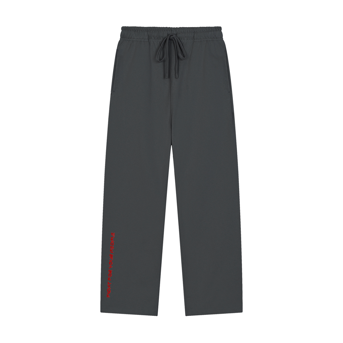Spodnie Dresowe Straight Leg – Nowrocky™ — nadruk logo na nogawce