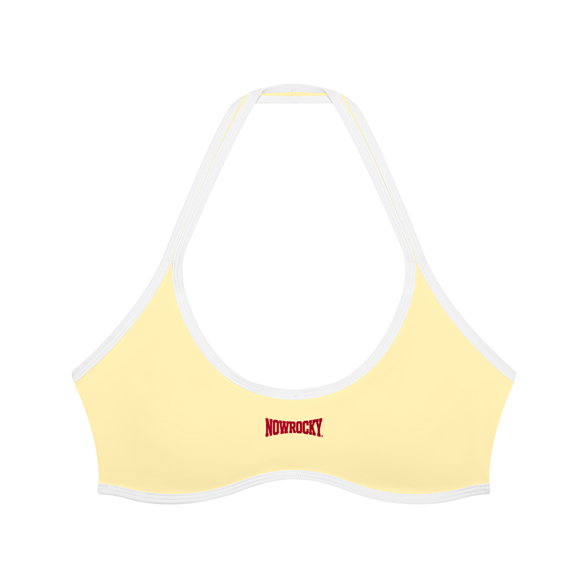 Biustonosz Sportowy Halter Color Block – Nowrocky™ — stanik na modelce, cała sylwetka