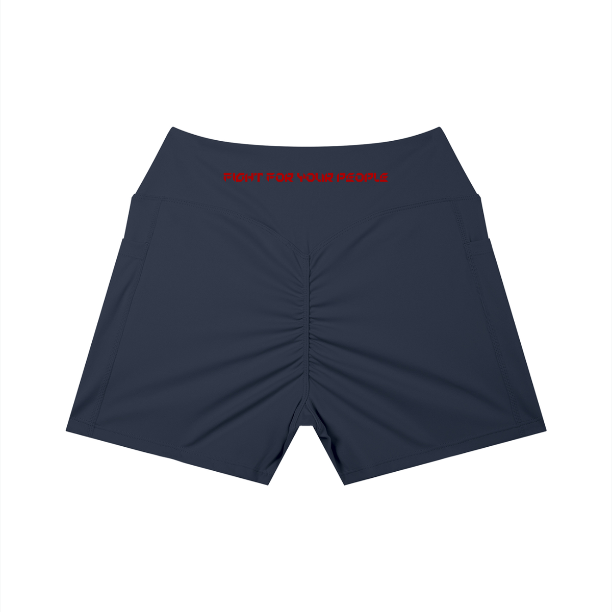 Szorty Treningowe High Waist z Kieszeniami – Nowrocky™ — zbliżenie na boczną kieszeń