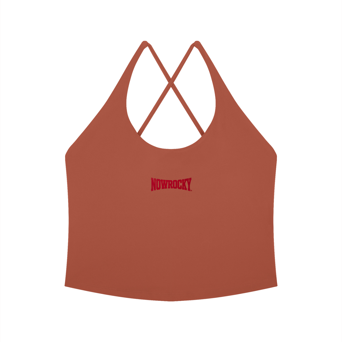 Tank Top Halter Cross Back – Nowrocky™ — top na ramiączkach na modelce, cała sylwetka