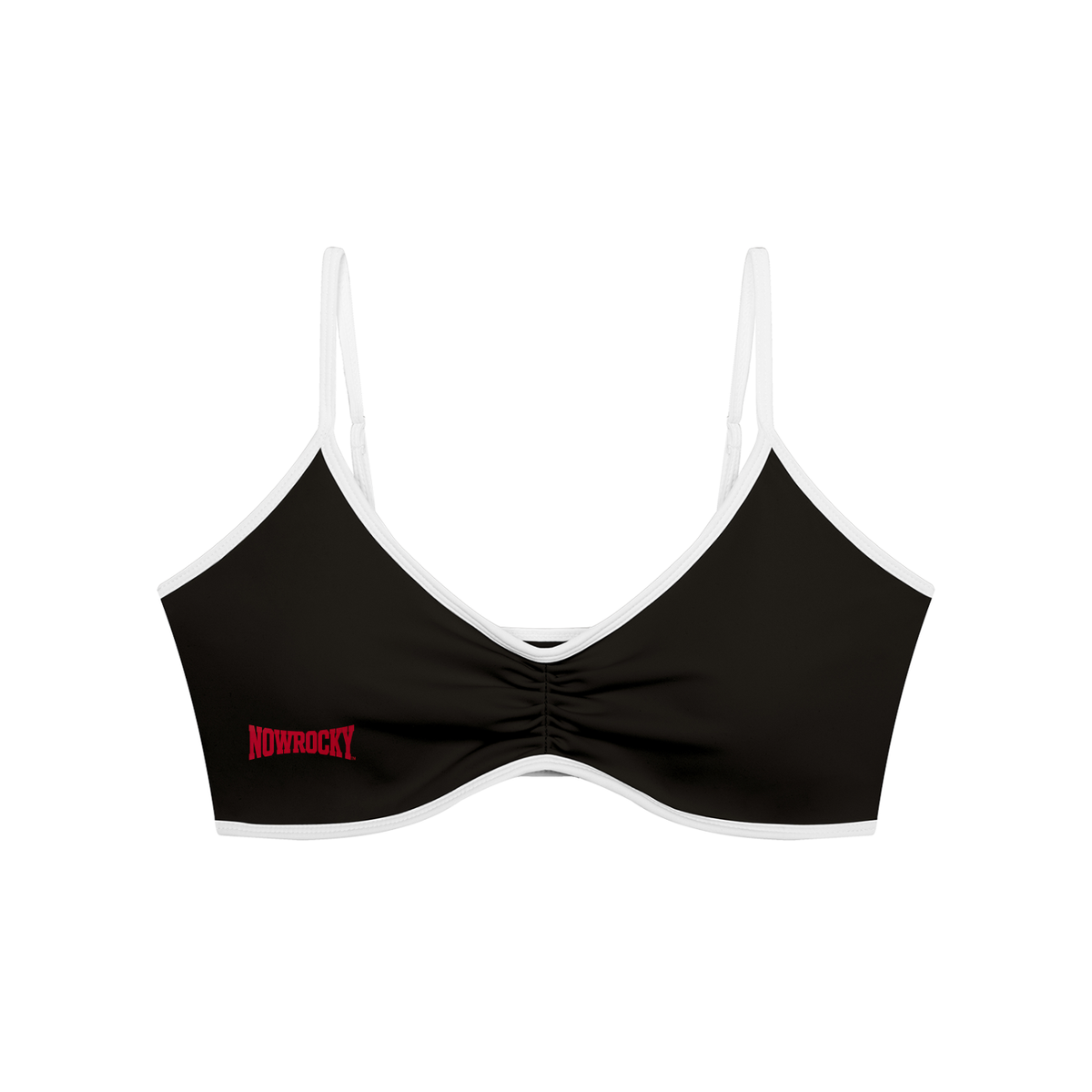 Biustonosz Sportowy Color Block Dekolt V – Nowrocky™ — stanik sportowy z dekoltem V, przód