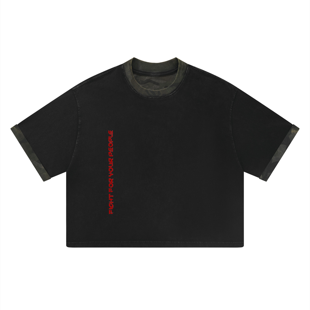 T-shirt Boxy Camo Mineral Wash – Nowrocky (streetwear)