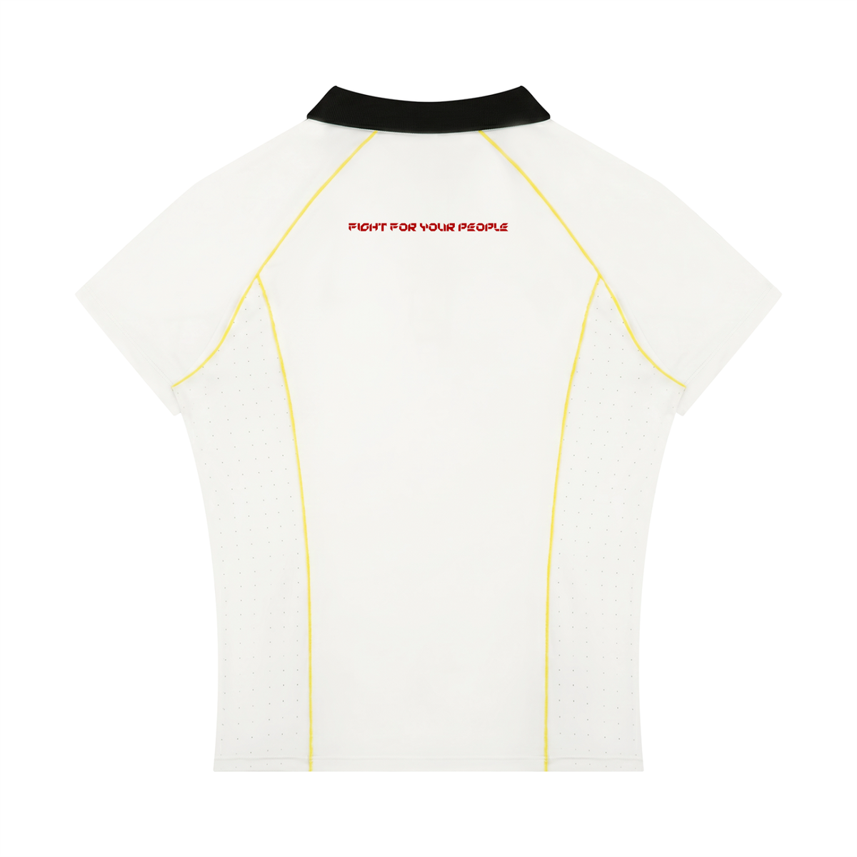 Polo Damskie Quarter-Zip Contrast Collar – Nowrocky™ — układ na płasko na jasnym tle