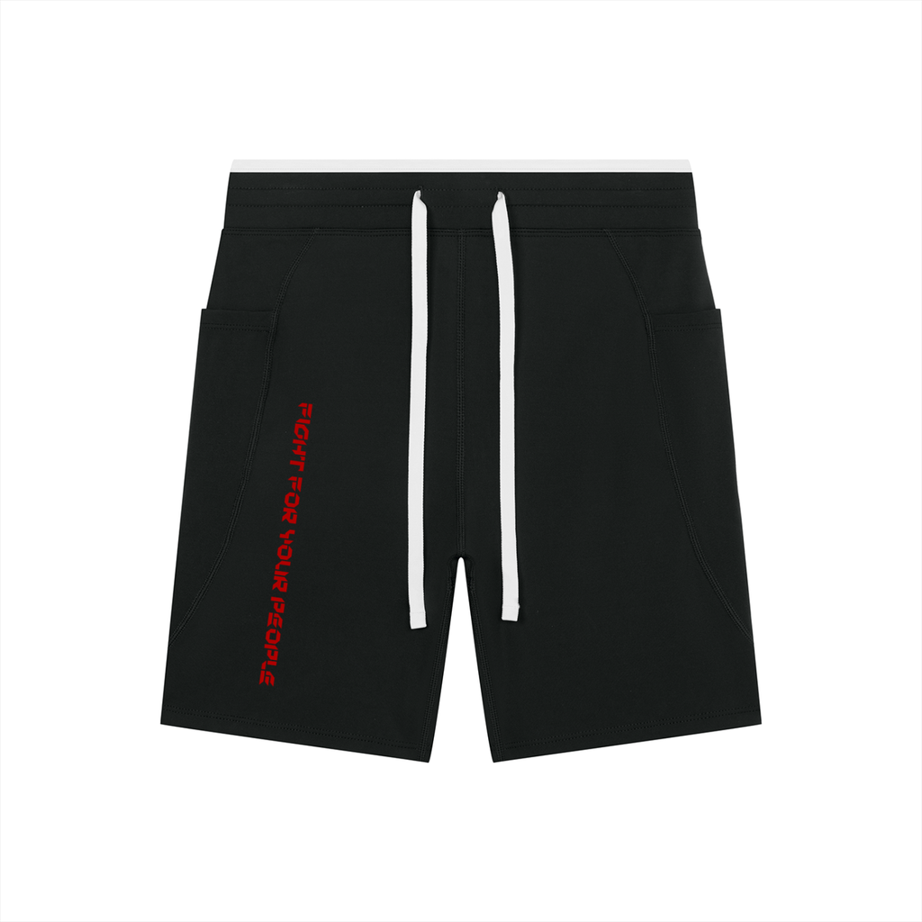 Szorty Color Block Wysoki Stan – Nowrocky™ — szorty damskie z wysokim stanem, ujęcie z przodu