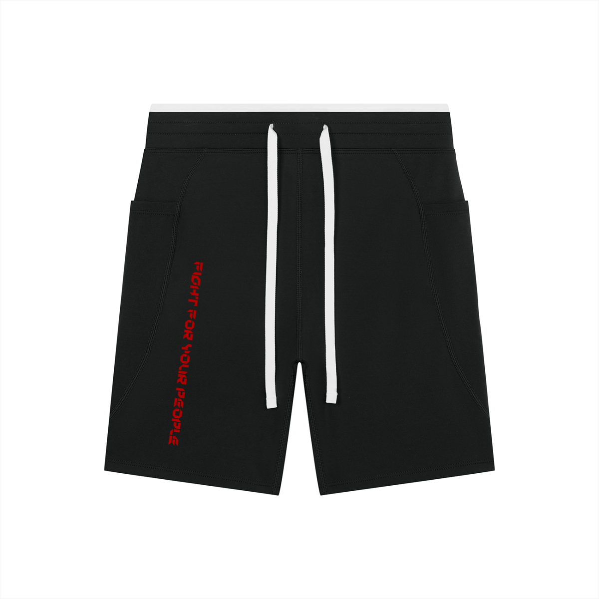 Szorty Color Block Wysoki Stan – Nowrocky™ — szorty damskie z wysokim stanem, ujęcie z przodu