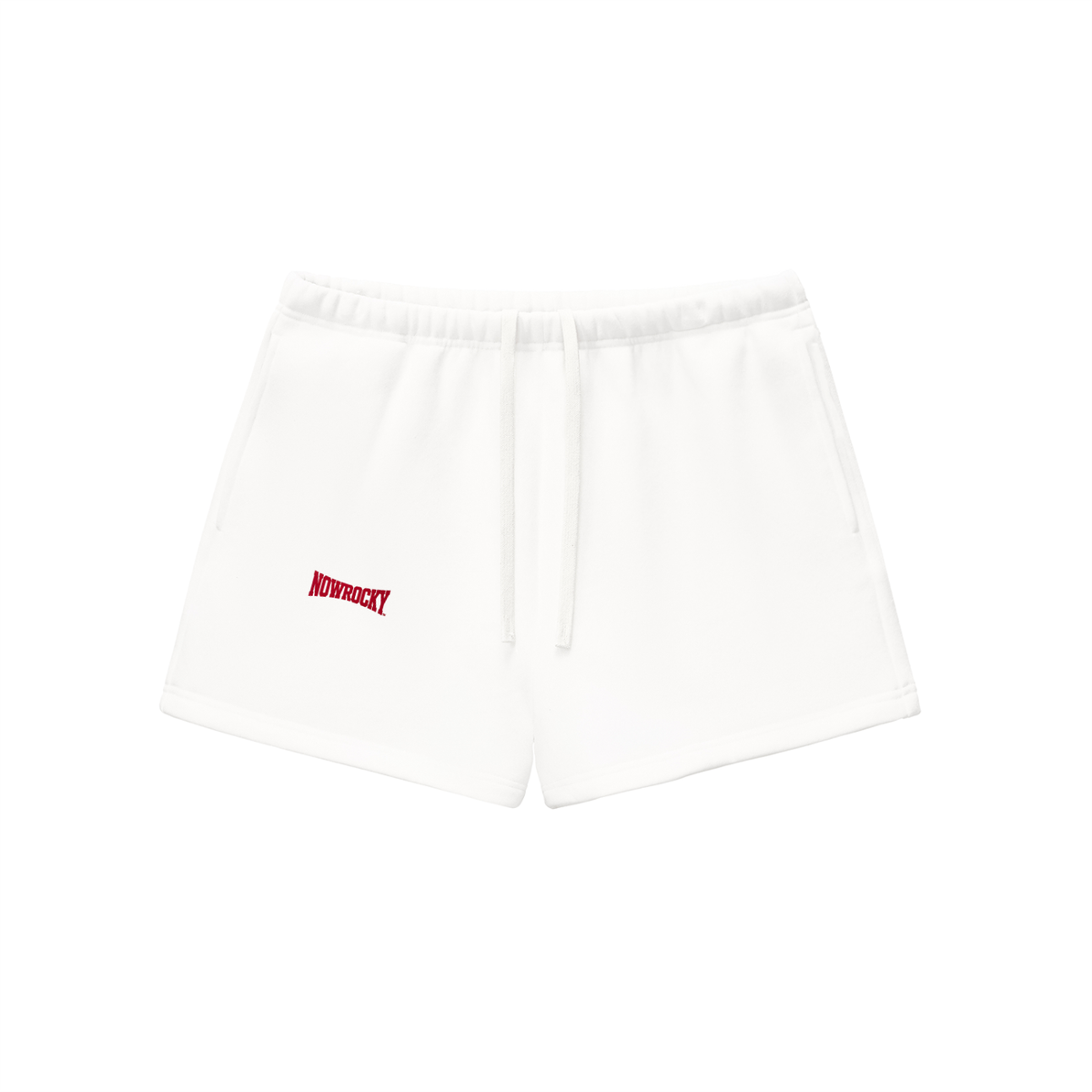 Szorty Dresowe Fleece z Troczkiem w kolorze bialy – Nowrocky (streetwear)