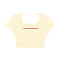 T-shirt Square Neck Crop – Nowrocky™ — t-shirt z dekoltem karo, ujęcie z profilu
