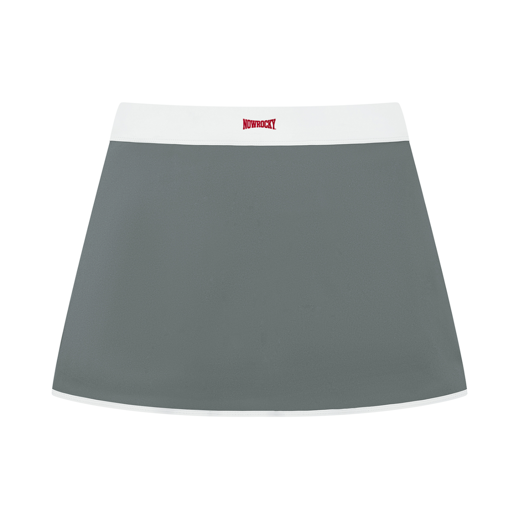 Spódnica Skort Color Block A-Line – Nowrocky™ — zbliżenie na kontrastowy panel color block