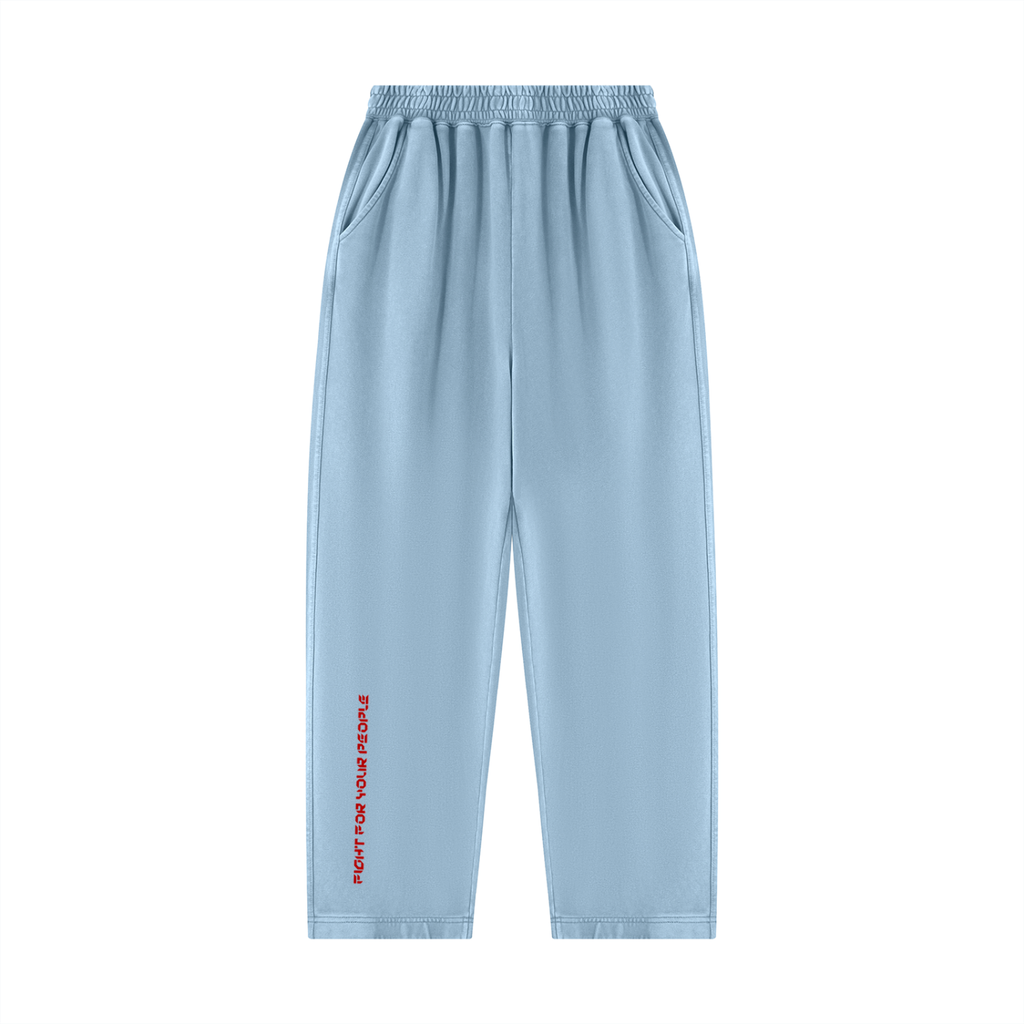Spodnie Dresowe Balloon Mineral Wash w kolorze blekitny – Nowrocky (streetwear)