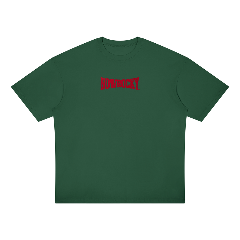 T-shirt Oversized Drop Shoulder – Nowrocky™ — koszulka na modelu, cała sylwetka