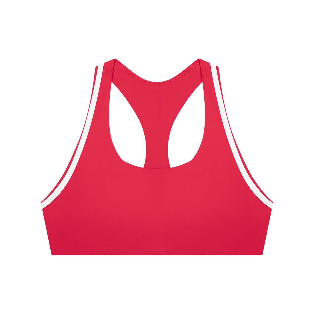 Biustonosz Sportowy Racerback Contrast Tape – Nowrocky™ — dekolt i szeroki ściągacz w kadrze studyjnym
