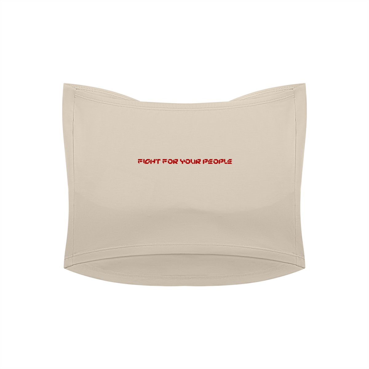 Tank Top Bandeau Ruched Crop – Nowrocky™ — marszczenie ruched na środku, zbliżenie