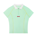 Polo Damskie Quarter-Zip Contrast Collar – Nowrocky™ — polo z profilu, kontrastowy kołnierzyk