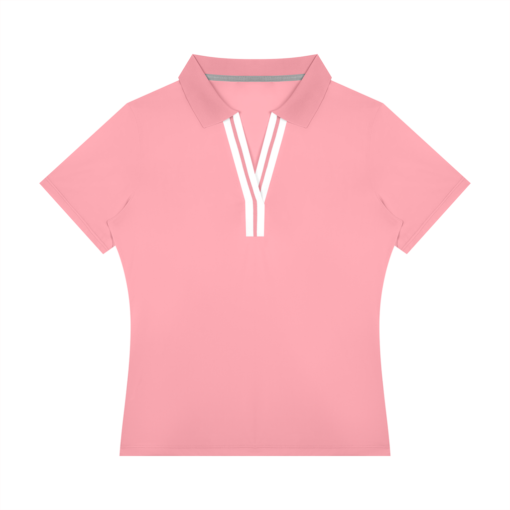 Polo Damskie Color Block Contrast Placket – Nowrocky™ — styk dwóch kolorów na korpusie