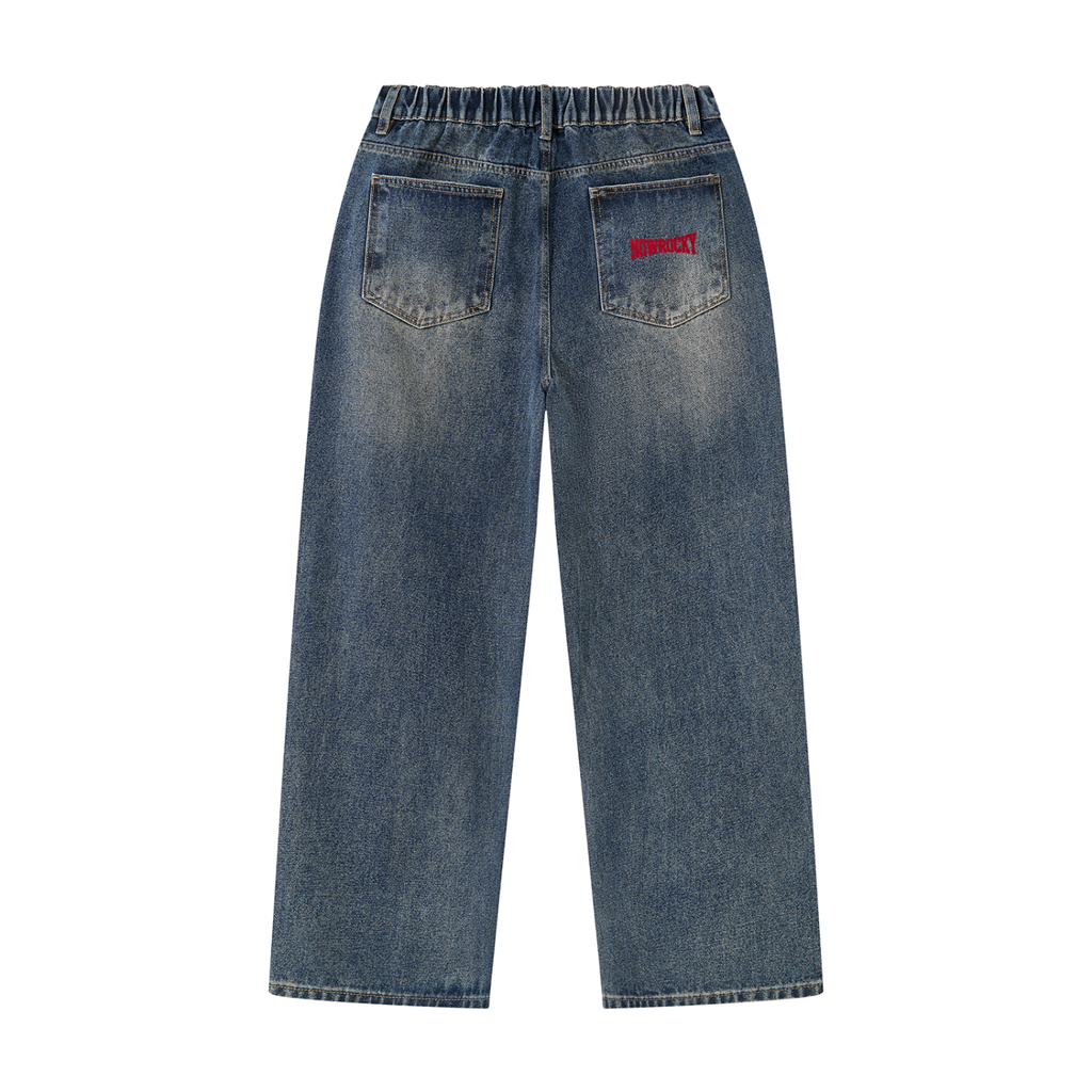 Jeansy Vintage Wash w kolorze niebieski denim – Nowrocky (streetwear)