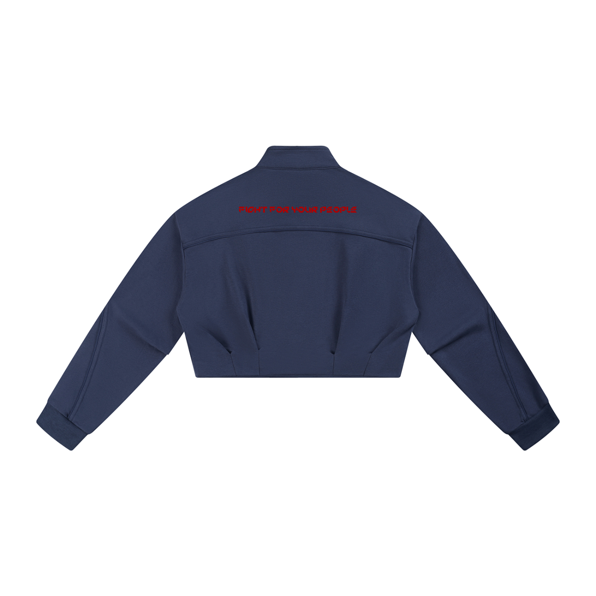 Kurtka Damska Cropped ze Stójką – Nowrocky™ — dolna krawędź kroju cropped
