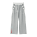 Spodnie Dresowe Color Block Raw Hem w kolorze szary melanz – Nowrocky (streetwear)