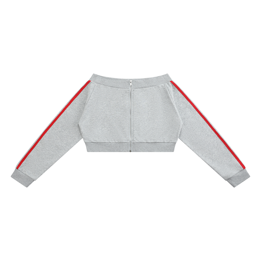 Bluza z zamkiem na całej długości z odkrytymi ramionami – Nowrocky™