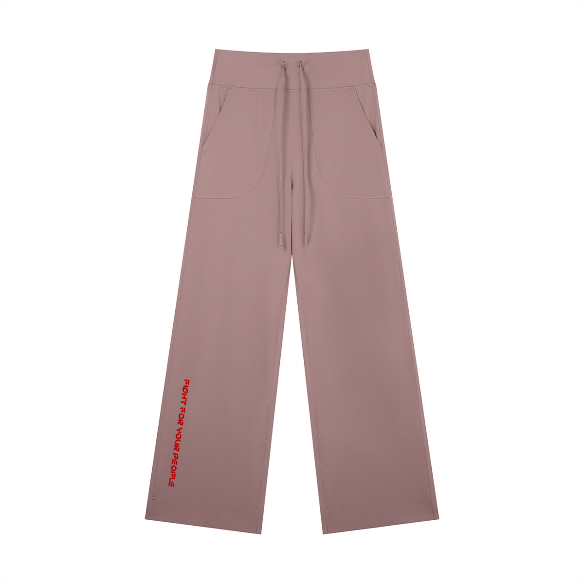 Spodnie Straight Leg Wysoki Stan – Nowrocky™ — prosta nogawka u dołu, detal