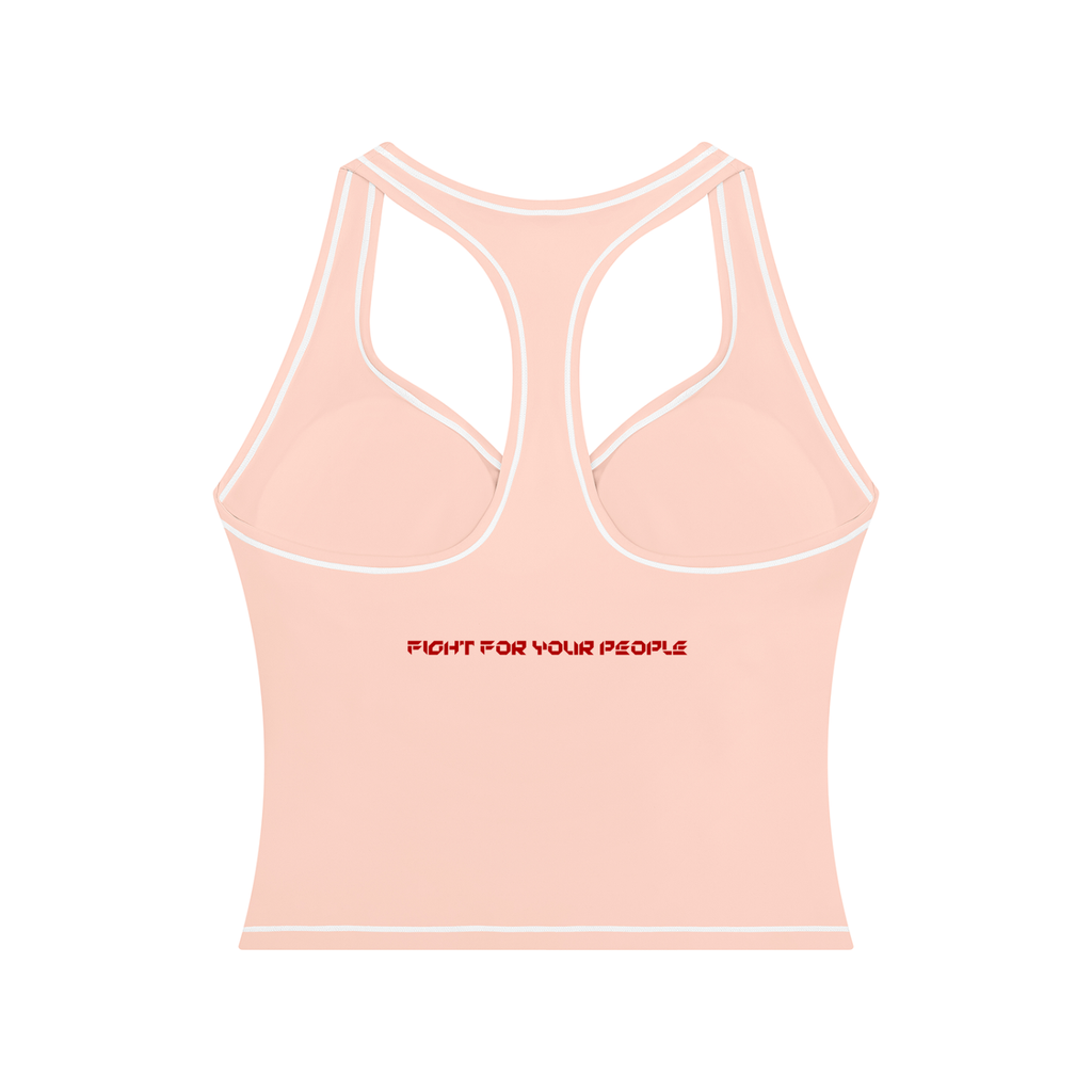 Tank Top Racerback Contrast Stitch – Nowrocky™ — dół topu i szew wykończeniowy