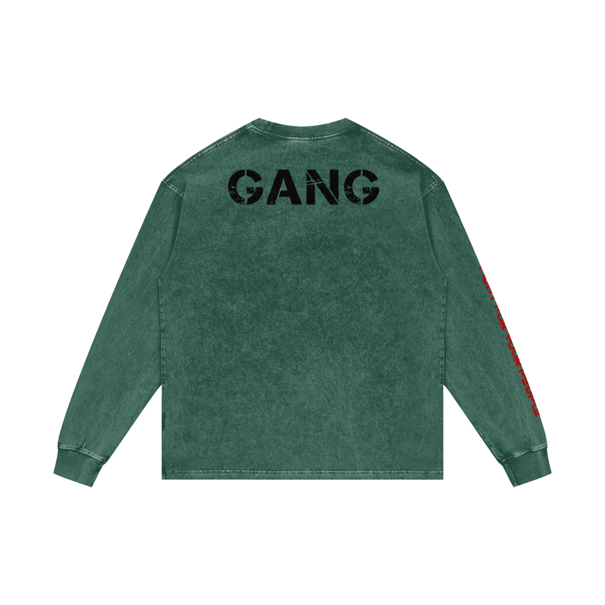 Longsleeve Acid Wash Oversize – Nowrocky™ — kadr trzy czwarte, prawa strona sylwetki