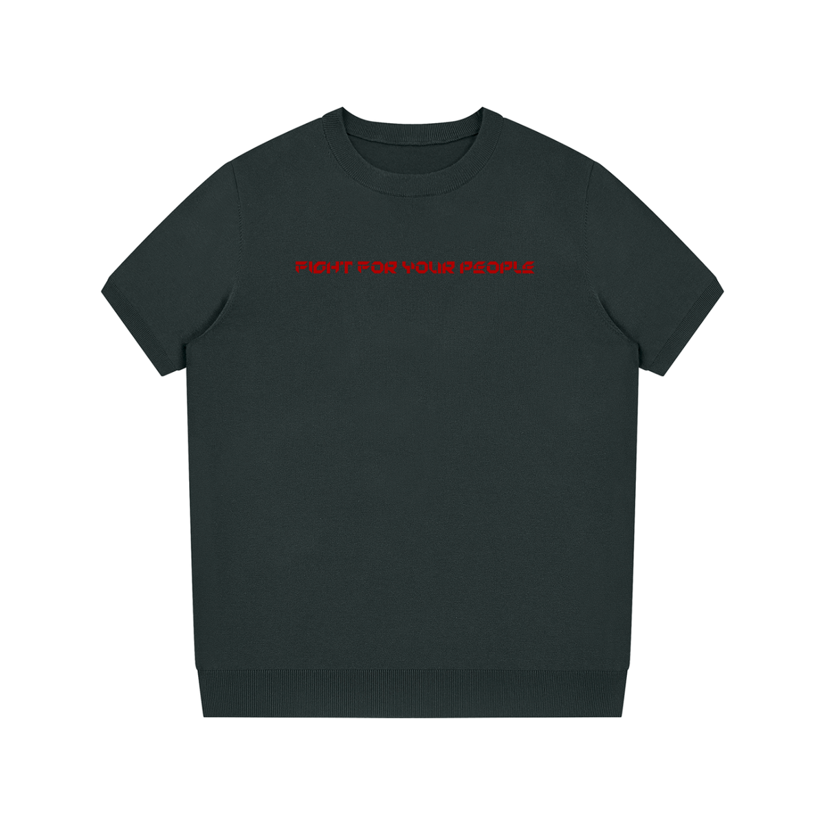 T-shirt Dziany Crewneck – Nowrocky™ — zbliżenie na splot dzianiny