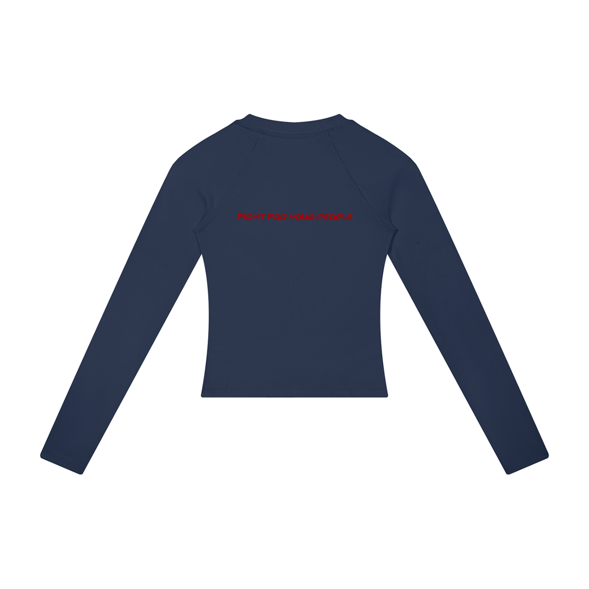 Longsleeve Slim Raglan Crop – Nowrocky™ — dolna krawędź kroju crop i szew boczny