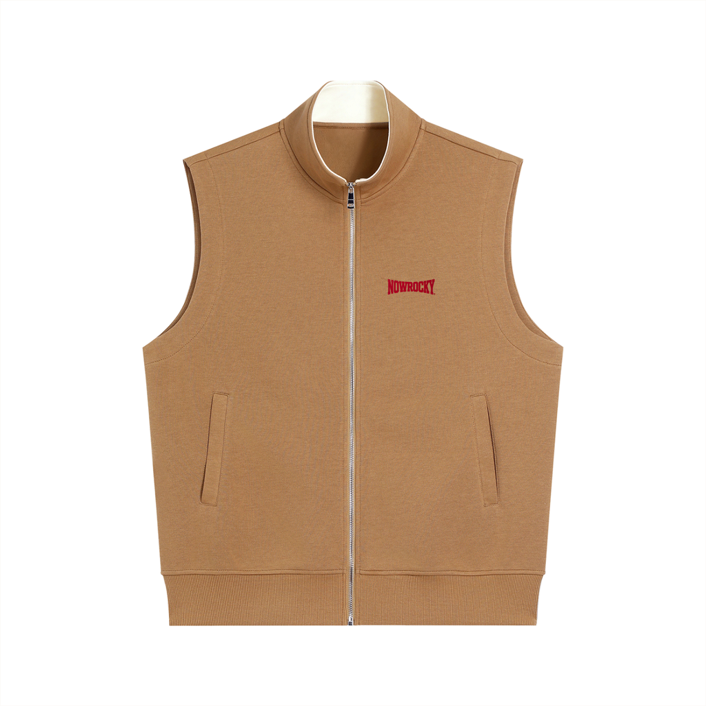 Kamizelka Heavyweight Zip Stand Collar – Nowrocky™ — stójka i wykończenie kołnierza