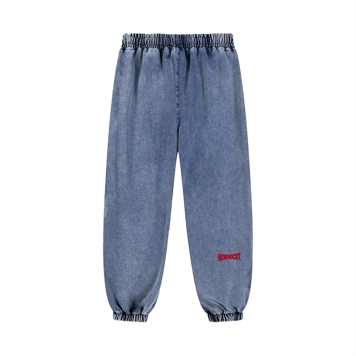 Spodnie Dresowe Snow Wash Jogger – Nowrocky™ — zbliżenie na sznurek i gumę w pasie