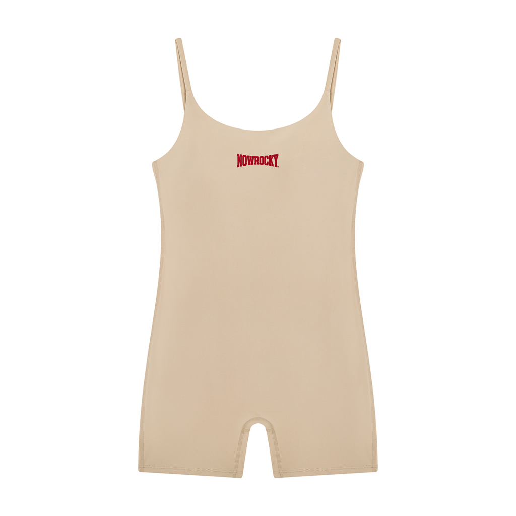 Romper Treningowy U-Neck – Nowrocky™ — romper sportowy z profilu, cała sylwetka