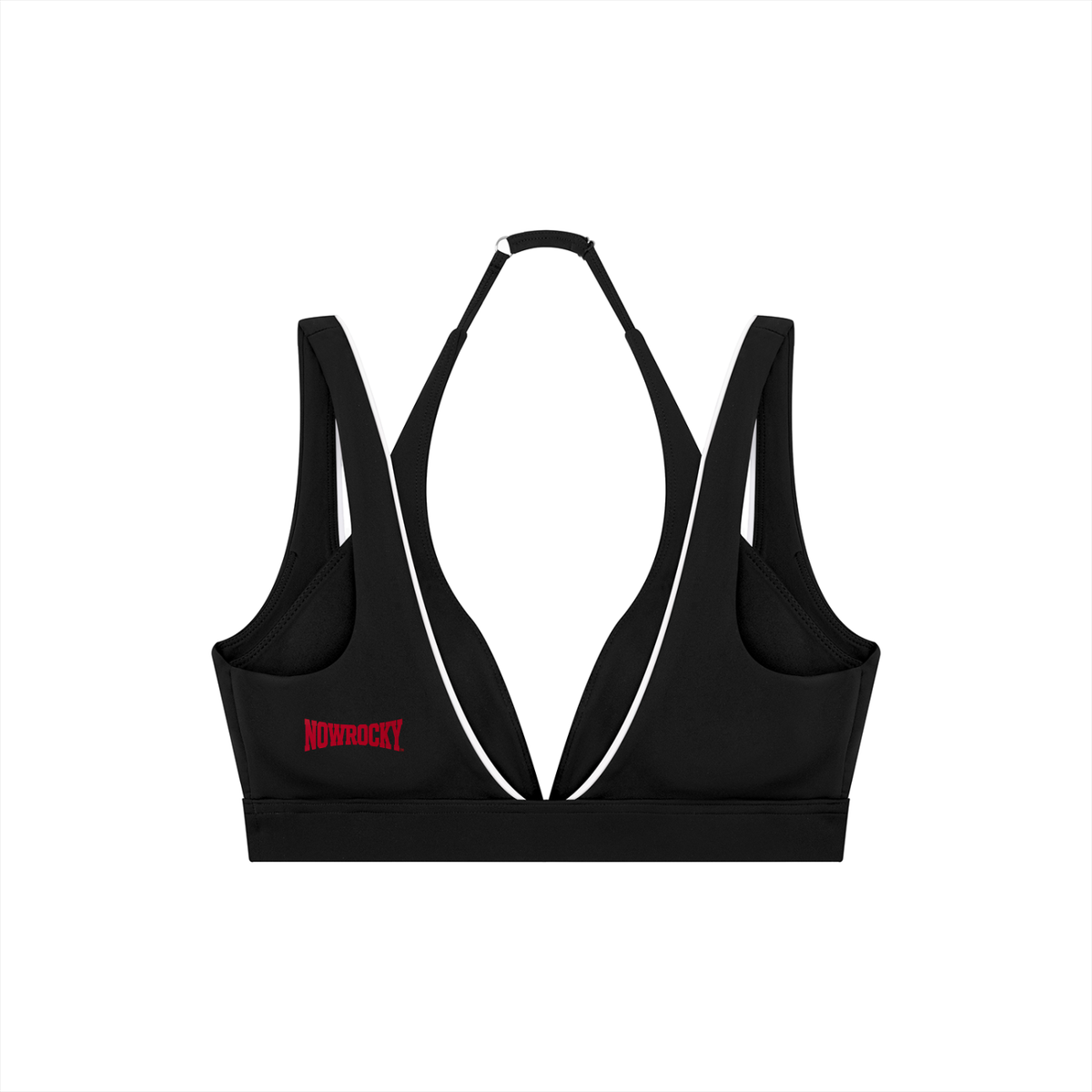Biustonosz Sportowy Halter Deep V – Nowrocky™ — biustonosz od tyłu, wiązanie na karku