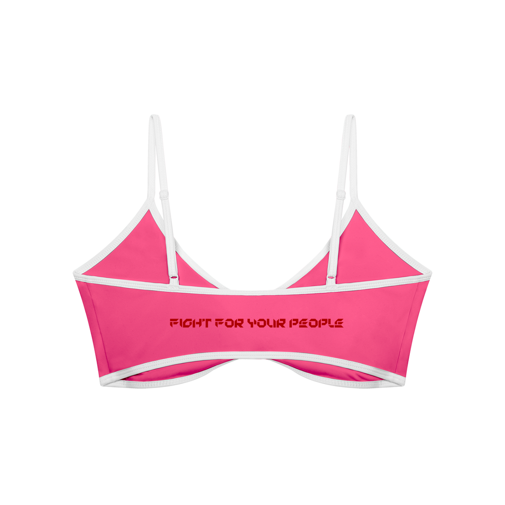 Biustonosz Sportowy Color Block Dekolt V – Nowrocky™ — ujęcie trzy czwarte, dopasowany krój